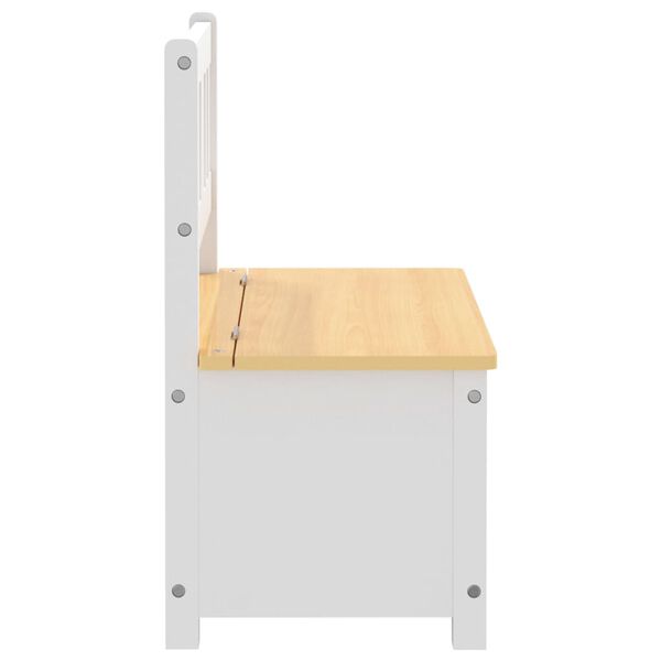 vidaXL Banco de arruma&ccedil;&atilde;o infantil 60x30x55 cm MDF branco e bege