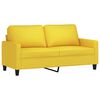 vidaXL Sof&aacute; de 2 lugares 140 cm tecido amarelo-claro