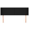 vidaXL Cabeceira de cama c/ abas tecido 147x16x78/88 cm preto