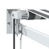 vidaXL Toldo retr&aacute;til 3,5x2,5 m tecido e alum&iacute;nio antracite e branco