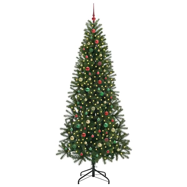 vidaXL &Aacute;rvore de Natal Artificial com 300 LEDs Verde 240 cm PE e PVC