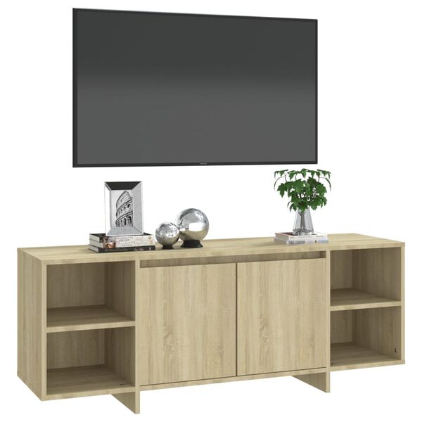vidaXL M&oacute;vel de TV 130x35x50 cm aglomerado cor carvalho sonoma