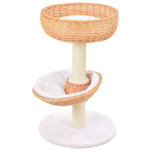 vidaXL &Aacute;rvore para gatos c/ postes arranhadores salgueiro natural