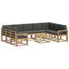 vidaXL Conjunto de Sof&aacute;s para Exterior 10 unid. Branco e Antracite