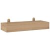 vidaXL Prateleiras de parede 2 pcs 40x15x4 cm madeira de teca maci&ccedil;a
