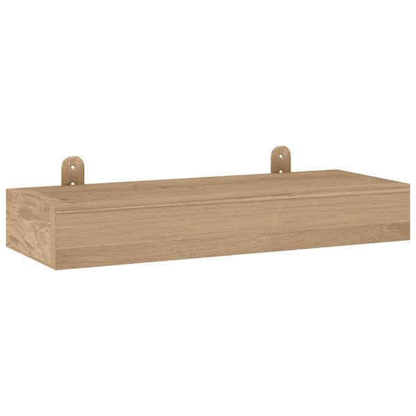 vidaXL Prateleiras de parede 2 pcs 40x15x4 cm madeira de teca maci&ccedil;a