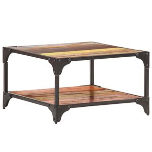 vidaXL Mesa de centro 60x60x35 cm madeira recuperada maci&ccedil;a