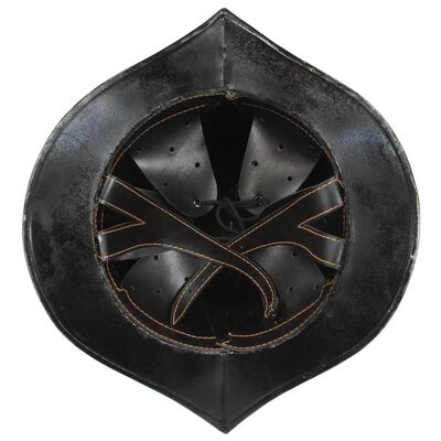 vidaXL Capacete de cavaleiro medieval réplica LARP aço prateado
