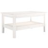vidaXL Mesa de centro 80x50x40 cm madeira de pinho maci&ccedil;a branco