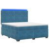vidaXL Cama box spring com colch&atilde;o Azul 140 x 190 cm Veludo