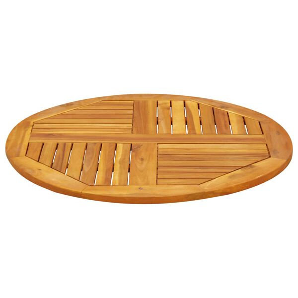 vidaXL Tampo de mesa redondo &Oslash;80x2,2 cm madeira de ac&aacute;cia maci&ccedil;a