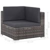 vidaXL 6 pcs conjunto lounge de jardim c/ almofadões vime PE cinzento