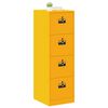 vidaXL Arm&aacute;rio de Arquivo 2 pcs Amarelo Mostarda 44 x 50 x 106.5 cm