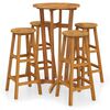vidaXL 5 pcs conjunto de bar para jardim madeira de ac&aacute;cia maci&ccedil;a