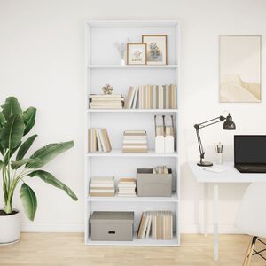 vidaXL Estante 80x30x189 cm derivados de madeira branco
