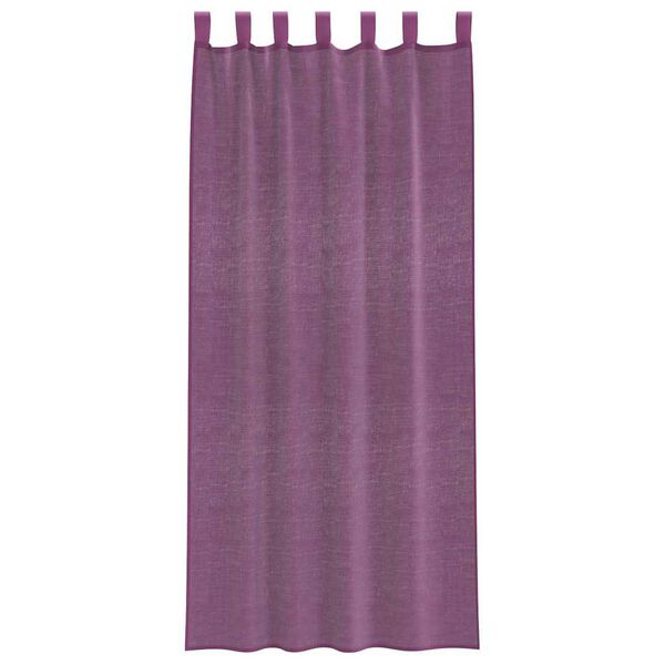 vidaXL Cortinas de voile com laços 2 pcs roxo 140x245 cm