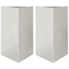vidaXL Vaso/floreira 2 pcs triangular 50x43x75 cm a&ccedil;o inoxid&aacute;vel