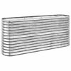 vidaXL Canteiro elevado jardim 152x40x68cm a&ccedil;o galvanizado prateado