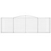 vidaXL Cesto gabião arqueado 400x30x120/140 cm ferro galvanizado