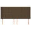 vidaXL Cabeceira cama c/ abas tecido 183x16x118/128 cm castanho-escuro
