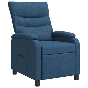 vidaXL Reclin&aacute;vel Azul Tecido
