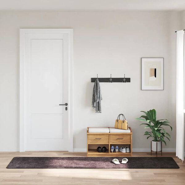 vidaXL Tapete lav&aacute;vel antiderrapante 80x300 cm antracite