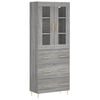 vidaXL Arm&aacute;rio alto 69,5x34x180 cm derivados de madeira sonoma cinza