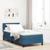 vidaXL Cama Box com colch&atilde;o Azul Escuro 100 x 200 cm Veludo