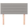 vidaXL Cabeceira de cama tecido 100x5x78/88 cm cinzento-claro