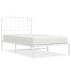 vidaXL Estrutura de cama com cabeceira 100x190 cm metal branco