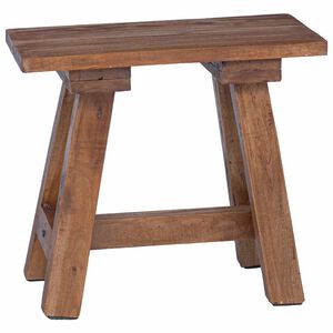 vidaXL banco Natural 50,5 x 25 x 47,5 cm Madeira de mogno maci&ccedil;a