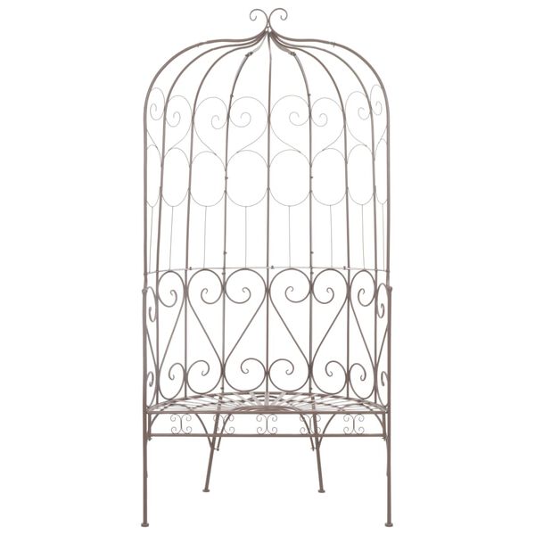 vidaXL Banco de jardim 95 cm ferro antigo castanho