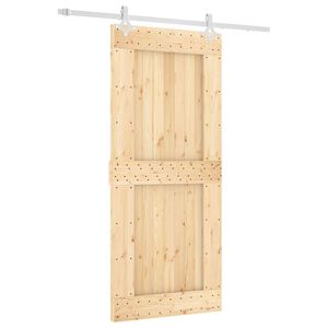 vidaXL Porta Deslizante 90 x 210 cm Natural e Branco