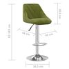 vidaXL Bancos de bar 2 pcs veludo verde-claro