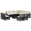 vidaXL Conjunto de Sof&aacute; de Jardim 12 unid. Preto e Branco Creme