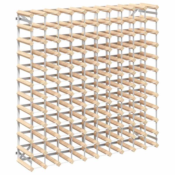 vidaXL Garrafeira para 120 garrafas madeira de pinho maci&ccedil;a