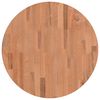 vidaXL Tampo de mesa redondo &Oslash;60x2,5 cm madeira de faia maci&ccedil;a