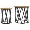 vidaXL Mesa de centro 2 pcs Carvalho Artesanal 50 x 50 x 50 cm
