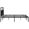 vidaXL Estrutura de cama com cabeceira 200x200 cm metal preto