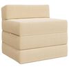 vidaXL Sof&aacute; Cama Dobr&aacute;vel Creme 200 x 70 x 15 cm