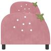 vidaXL Estrutura de Cama Infantil com Cabeceira Rosa 80 x 160 cm