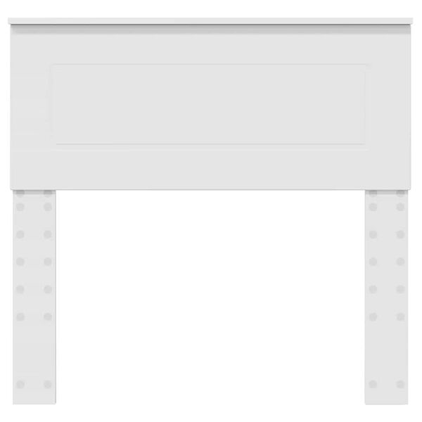 vidaXL Cabeceira com cabeceira Branco 90 cm Madeira processada