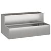 vidaXL Vaso de Jardim Prateado 100 x 60 x 45 cm A&ccedil;o inoxid&aacute;vel