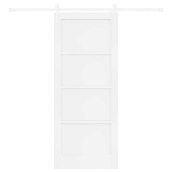 vidaXL Porta Deslizante Branco 83 x 202 cm Madeira de Pinheiro S&oacute;lida