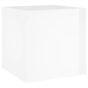vidaXL Vaso/floreira 40x40x40 cm madeira processada branco brilhante