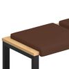 vidaXL Almofada de Banco 2 pcs Couro Sint&eacute;tico Castanho