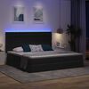 vidaXL Cama com arruma&ccedil;&atilde;o e LED Cinza Escuro 200 x 200 cm Veludo