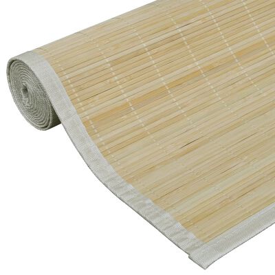 Tapete retangular bambu 150 x 200 cm natural