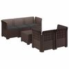 vidaXL Sof&aacute; de Jardim de 5 Pessoas com Almofadas Visual de Rattan PP