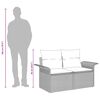 vidaXL Sofá de jardim Cinzento-claro 141 x 62 x 69cm vime PE